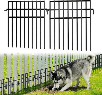 46 Panels Animal Barrier Fence, No Dig Fences, 13in(H) X 65.2ft(L) Garden Fence Animal Barrier for Rabbit and Dog Under Fencing Barrier, Rustproof Metal Fences Border for Outdoor, Yard, Patio