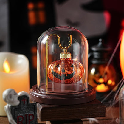 H&D HYALINE & DORA 3 x 4 Inch Clear Watch Glass Display Dome Cloche With Hook and Wooden Base, Bell Terrarium Jar for Watch Plants Medals Photos Collectibles