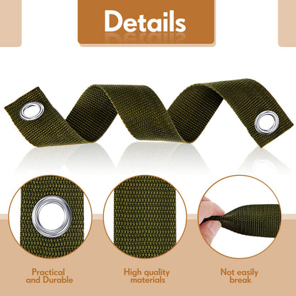 32 Pieces 15.74 Inches Tree Straps for Staking with Grommet Heavy Duty Tree and Plant Supports Stakes for Guying Staking Newly Planted Sapling Straight and Hurricane Protection (Military Green)