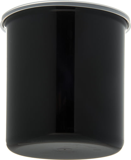 Carlisle FoodService Products Classic Round Storage Container Crock with Lid for Kitchen, Restaurants, Home, Plastic, 2.7 Quarts, Black, (Pack of 6)