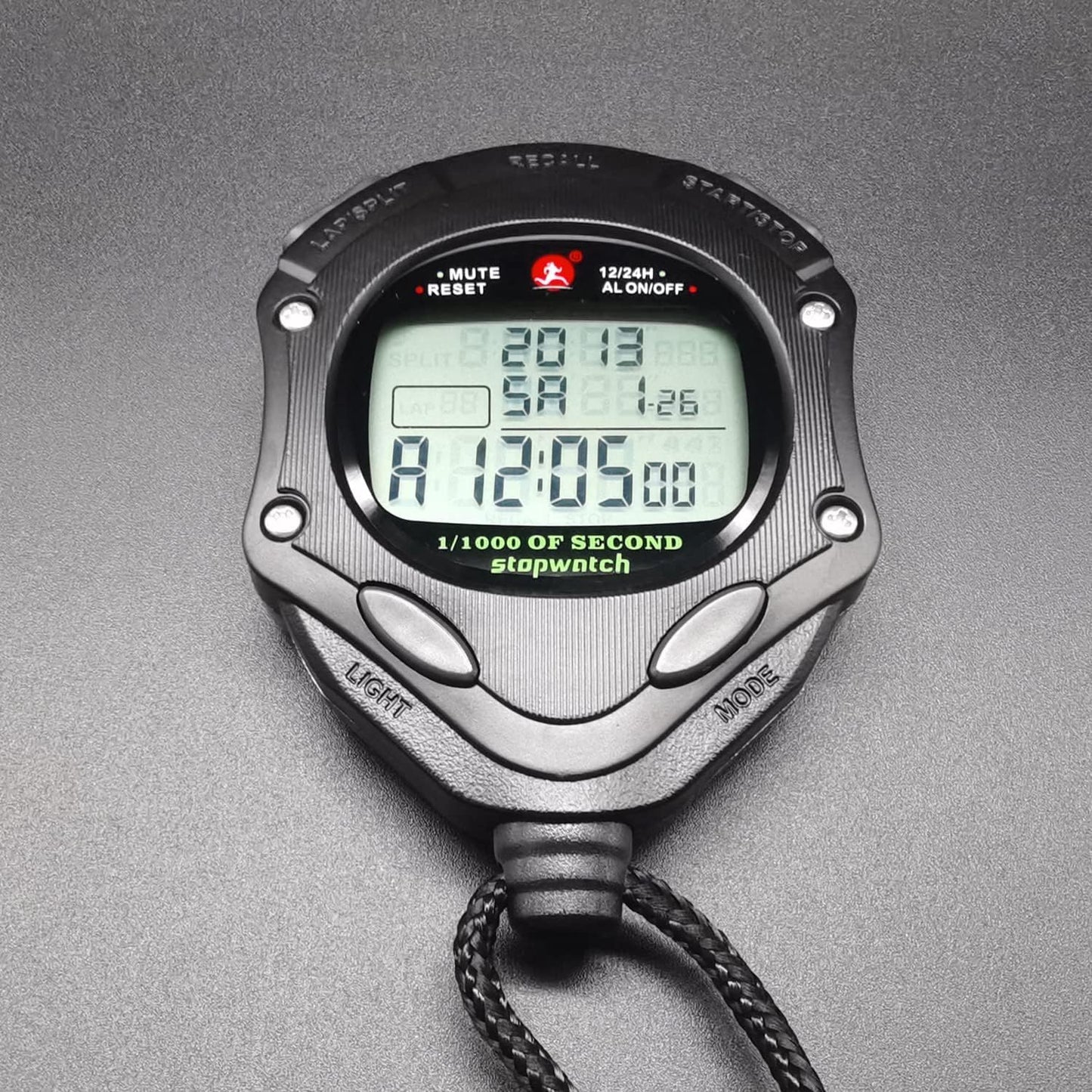Digital Stop Watch 100 Lap Memory, 0.001second Timing Backlight Stopwatches Timer with Countdown Alarm Clock for Sports Coach Running