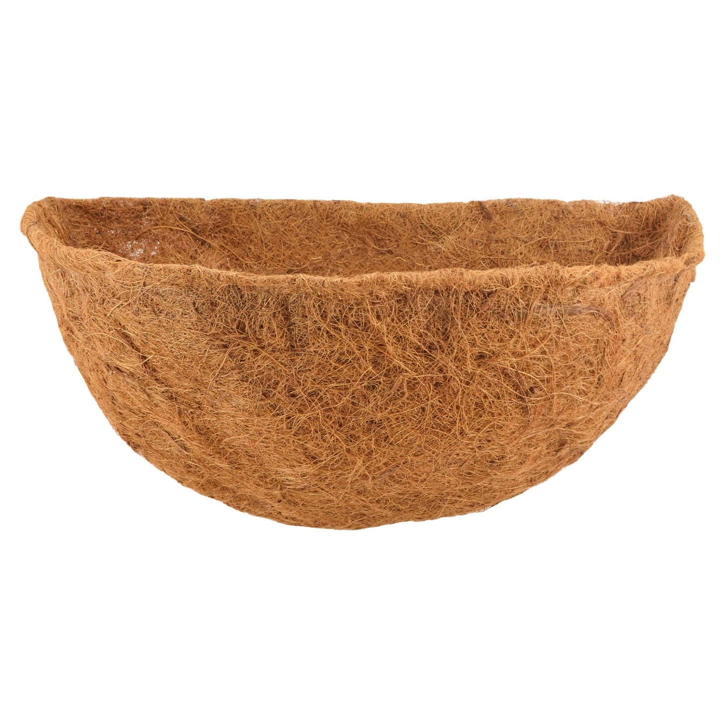 Arcadia Garden Products Extra Durable CB52 18-inch Coco Liner for Half Round Circle Wall Mounted Hanging Basket Planters, Natural Coconut Fiber Replacement Liner for Garden Outdoor Flower Pots