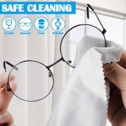 Fabbay 200 Pcs Microfiber Cleaning Cloths for Glasses, 7 x 6 Inch Screen Microfiber Cloths, Lens Wipes for Eyeglasses Smart Phones Laptops Tablets Lens LCD Camera TV Screens(Black, Gray)