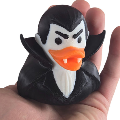 Vampire Duck Collectible Figurine - Striking Gothic Decor for Spooky Desk Display or Unique Gift - 3D Printed in Canada