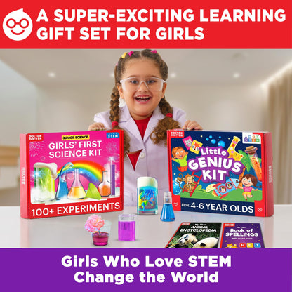 Doctor Jupiter Ultimate Gift Set for Girls| Set of Girl’s First Science Kit, Little Genius Kit for 4-6 Year Olds| Girl Birthday Gifts| STEM Learning & Education Toys for Kids Ages 4,5,6