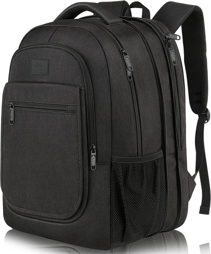 MATEIN Backpack for School, Expandable College Backpack for Boys Girl, Water Resistant Large Bookbag for Men Women, 15.6 inch Laptop Bag, Anti Theft Travel Daypack, Black