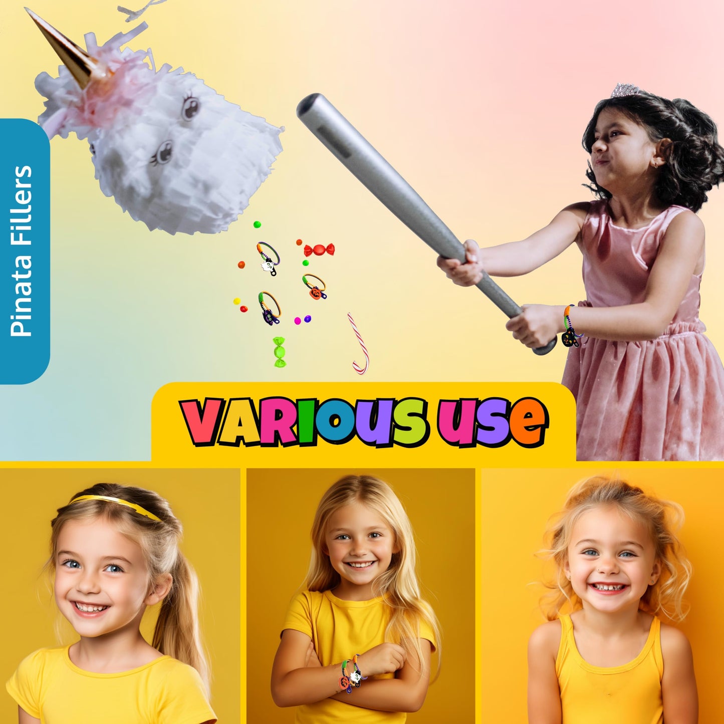 UpBrands 120-Pack Halloween Fidget Zipper Bracelets – Bulk Party Favor Toys for Kids, School Goodie Bags & Giveaways, Pinata Fillers