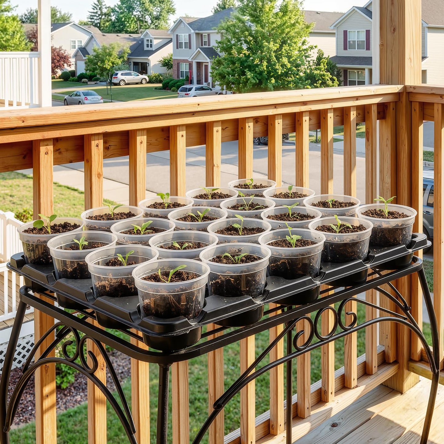 homenote 3 Inch Seed Starting Trays 5 Pack, 20-Cell Seedling Starter Trays for Indoor Outdoor Growing, Plant Starter Germination Trays for Pots Seedlings 3" Opening Compatible Pots