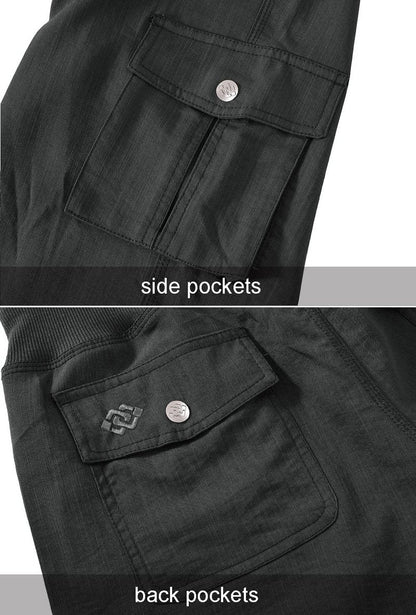 MoFiz Womens Capris with Pockets Loose Fit Casual Capri Pants Dressy Lightweight Ladies Baggy Cargo Pants for Hiking Dark Grey S