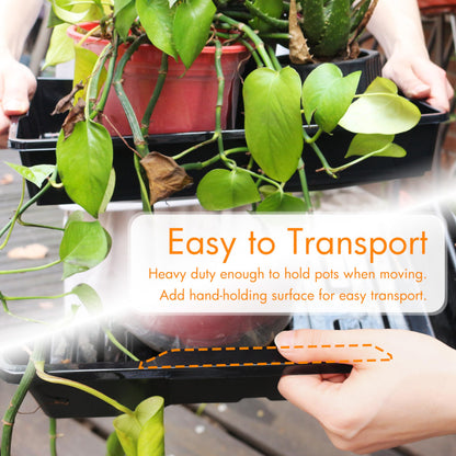 Gardzen 10 Pack Seed Trays, Reusable Plant Grow Trays, Ideal for Seed Starting, Microgreens, Indoor Gardening, and Greenhouse Nurseries - No Drain Holes, 15.7" x 11.6"