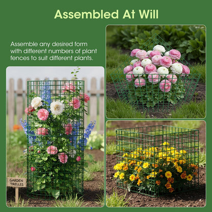 MQJIAZHI 18PCS Plant Protectors from Animals, 13"x13" Metal Plant Cages for Outdoor Plants, Reusable Plant Covers from Animals, Garden Cloche & Chicken Wire Cloche for Vegetables, Flowers, Seedlings