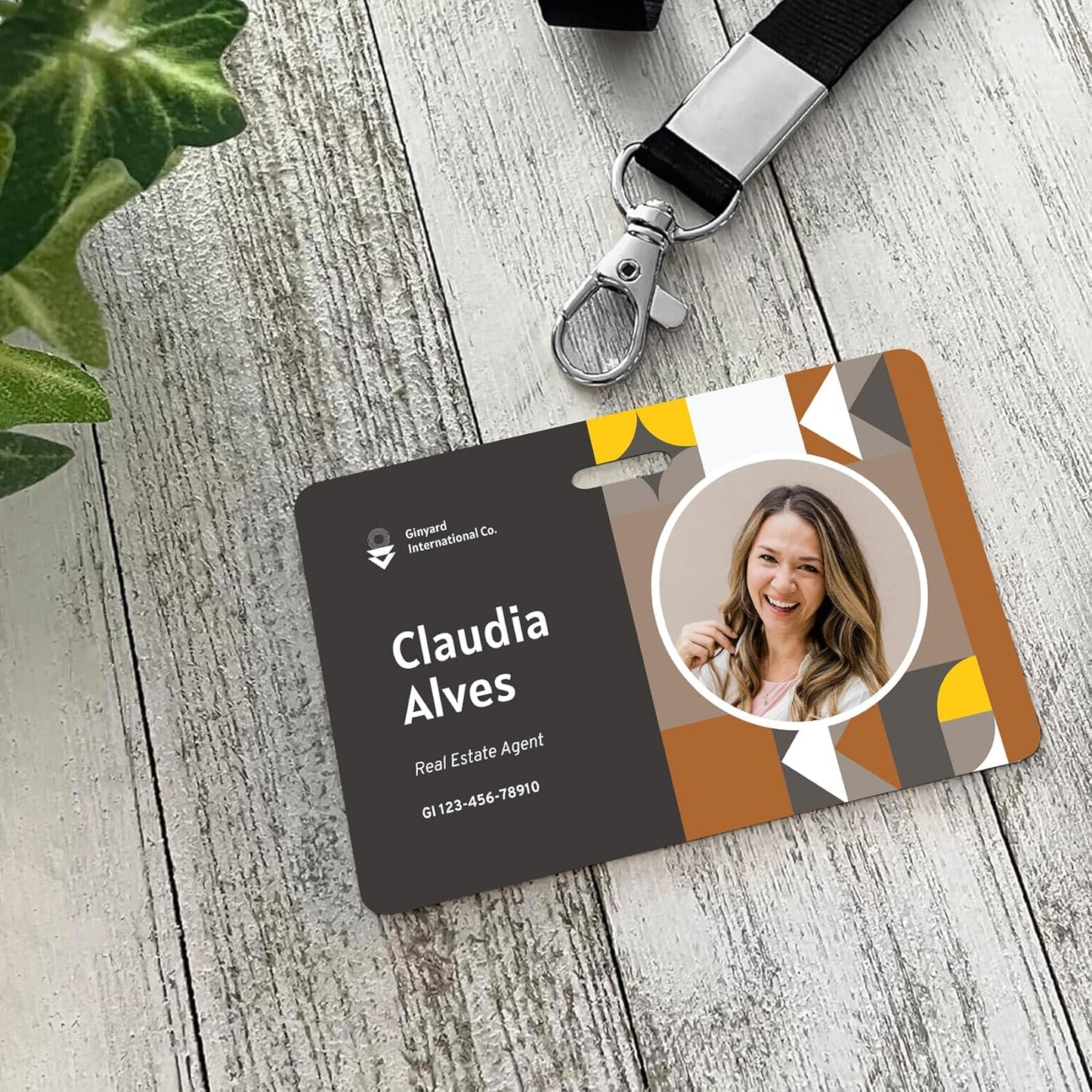 Custom Id Badge Custom Id Card Identification Badges Customizable Personalized Name Badge Customize Name Tag Photo Logo Employee Work Office Volunteer Customized Personal (Vertical-3)