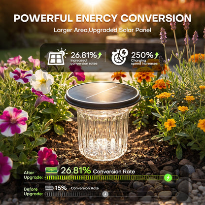 WERRMTH Super Bright Solar Pathway Lights 6 Pack, Adjustable Warm & Cold Solar Lights Outdoor Waterproof IP65, Auto On/Off, Outdoor Decor Light for Garden,Landscape,Path,Yard,Patio,Driveway