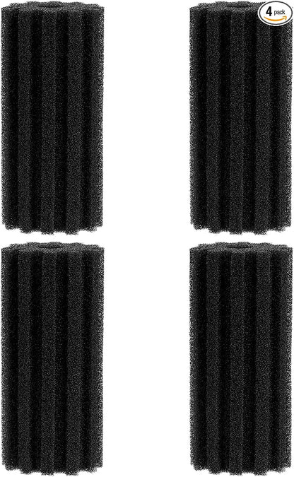 hygger Pack of 4 Replacement Sponges for Aquarium Vertical Stripes Double Sponge Filter (M)