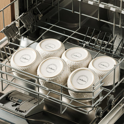 UNICASA Ramekins 4 oz, Set of 6, Thick Wall Ceramic Baking Dishes for Creme Brulee, Dips, Non-Toxic, Dishwasher & Oven Safe, Farmhouse Individual Dessert Cups