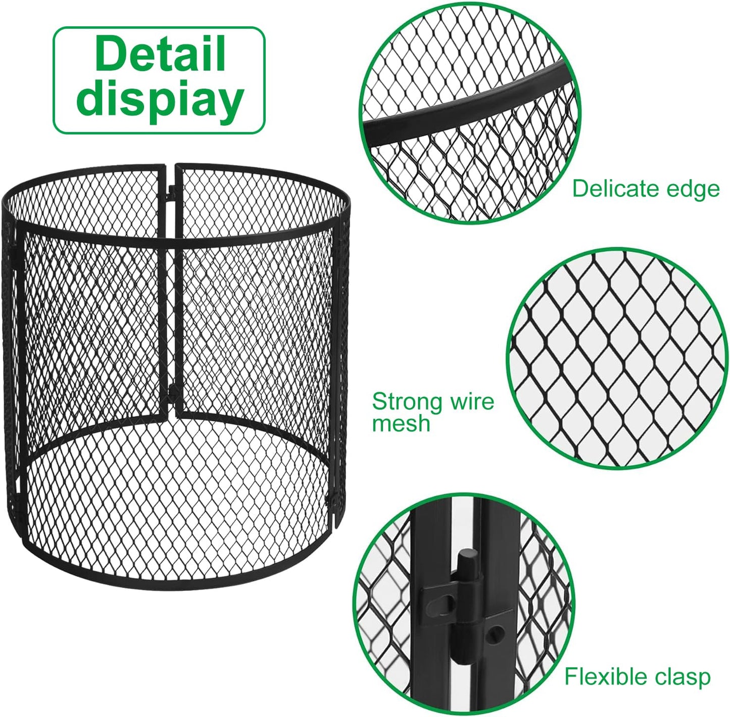 4 Pack Metal Plant Cage Protectors from Animals-11.8 x 11.8 Inch Garden Plant Protector - Sturdy Bunny Barricades Chicken Wire Cloche Plant Protectors for Keeping Bunny Animals Out