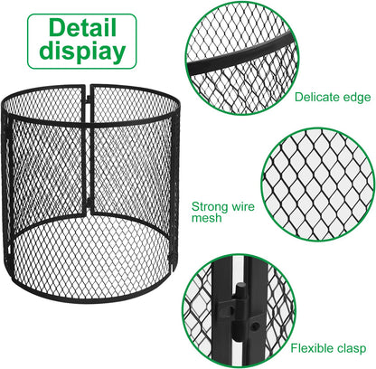 4 Pack Metal Plant Cage Protectors from Animals-11.8 x 11.8 Inch Garden Plant Protector - Sturdy Bunny Barricades Chicken Wire Cloche Plant Protectors for Keeping Bunny Animals Out