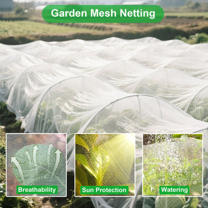 FOTMISHU Garden Netting 10x50FT Ultra Fine Mesh Netting Bird Barrier Protection Vegetable Fruit Tree Bushes Plant Cover for Raised Bed
