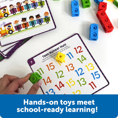 Learning Resources Skillbuilders Numbers Learning Kit - Math Manipulatives, Linking Cubes, Homeschool Supplies, Preschool Classroom Must Haves, Toddler Activities