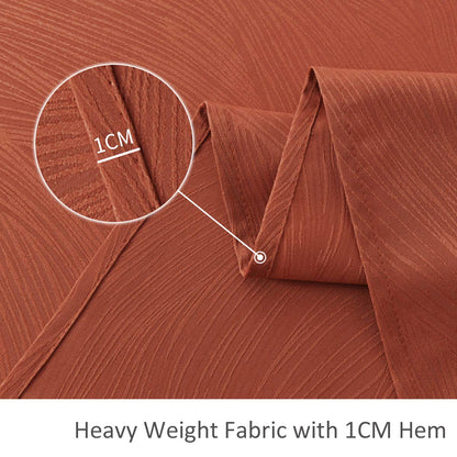 maxmill Jacquard Tablecloth Swirl Design Spillproof Wrinkle Free Heavy Weight Soft Table Cloth Halloween Decorative Fabric Table Cover for Fall Harvest Thanksgiving Dinner, Square 52 x 52 Inch Rust