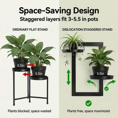 TECKED 4 Pack Wall Planters for Indoor Plants, Modern Style, Hanging Plant Holder, Window Plant Hanger, Black, Space Saving, Durable
