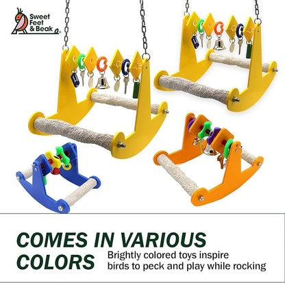 Sweet Feet and Beak Tweeter Totter - Perfect Cage Toy Stimulates Visual and Physical Activity - Safe, Non-Toxic, Cage Accessories for Small Birds