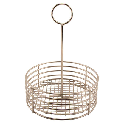 G.E.T. Enterprises Stainless Steel Round Stainless Steel Condiment Caddy Stainless Steel Table Caddies Collection 4-81866 (Case of 12)