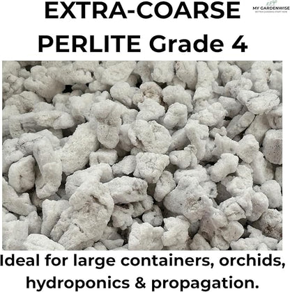 GARDENWISE Perlite for Plants, Extra Coarse Grade 4 Horticultural Perlite, Organic Perlite for Gardening Indoor & Outdoor, Made in USA (5 quarts)