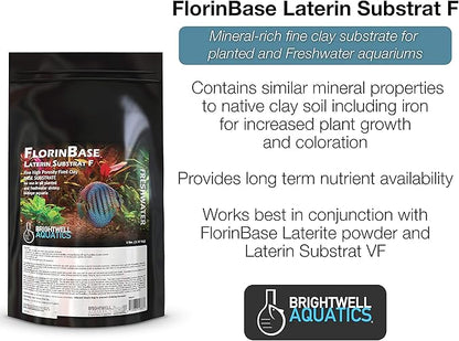 Brightwell Aquatics FlorinBase Laterin Substrat F - Fine Granular High Porosity Clay Base Substrate for Planted and Freshwater Shrimp Aquaria, 25 lbs, Model:FBSF25