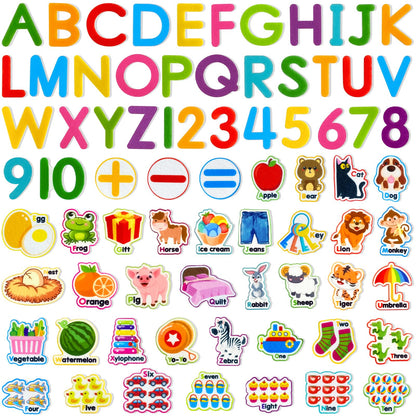 PENGFULL Felt Learning Letters Numbers Pieces,75 Felt Board Pieces for Felt Flannel Board,Alphabet ABC for Toddlers for Kindergarten,Preschool,Toddlers