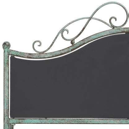 SAFAVIEH Outdoor Collection Natum Victorian Antique Dark Green Wrought Iron Plant Stand