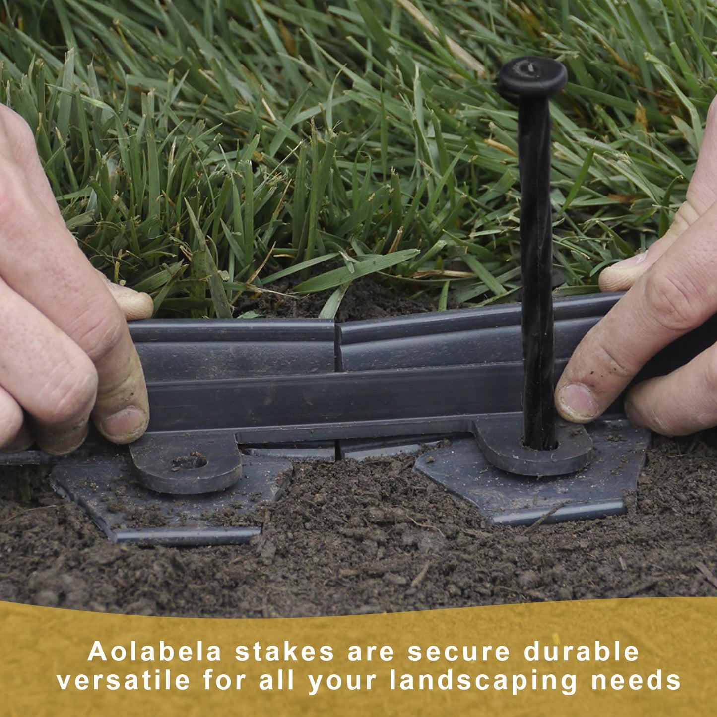 Aolabela 200 Pack 8 Inch Plastic Landscape Edging Anchoring Stakes Garden Lawn Yard Spikes Landscaping Stakes for Paver Edging, Weed Barrier, Tent, Artificial Turf