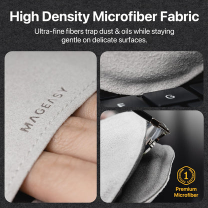 MAGEASY Microfiber Cleaning Cloth for Electronics, iPhone iPad MacBook, Car Screen Cleaner, Keyboards, Eye Glasses, Camera Lens Wipes - No Lint & Streak Free Thick Polishing Cloth Reusable