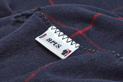 Arus Acrylic Highlands Collection Queen Size Tartan Plaid Design Throw Blanket Navy-Red, 60x80 inches