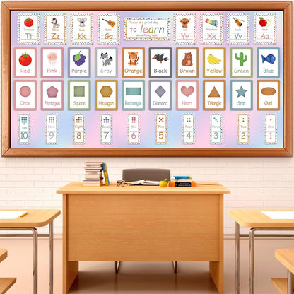 Dreamy Gradient Bulletin Board Paper Roll Pastel Gradient Bulletin Board Background Paper Back to School Classroom Decoration Poster Art Craft Home Wall Education Decoration Supplies 17.7in x 20ft