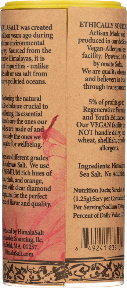 HimalaSalt Primordial Himalayan Sea Salt, Fine Grain Shaker, 6 Ounce