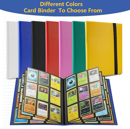 Card Binder, Premium Card Book for 360 Cards, Sturdy Card Album for Collectible Cards, Side-Loading Card Collection Folder for TCG, MTG, Yugioh, Other Game Cards, Sport Cards, Dark blue