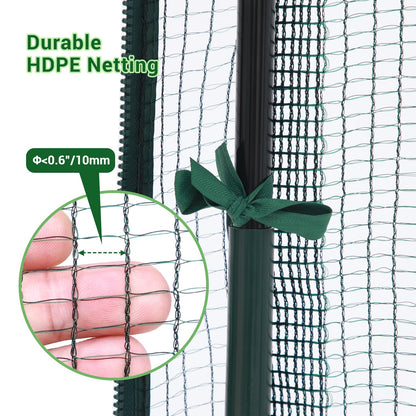 Ohuhu Crop Cages for Garden Plant:6.6x3.9x5.3 Ft Plant Protection Tent with Zippered Door, Raised Bed Cover, Garden Bed Cover with Frame, Wind-Resistant Plant Cages for Outdoor Plants