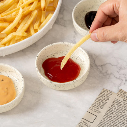 SHIDACHENG Dipping Bowls Set of 4, 2462°F High-Fired Ceramic Small Bowls for Dips, Olive Oil & Sauce, Elevates Table Setting, Idea for BBQ, Afternoon Tea, Entertaining, Housewarming & Holiday Gifts
