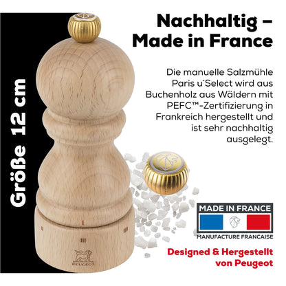 Peugeot Paris U'Select 5 Inch Salt Mill, Natural (23379)