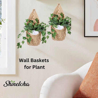 Shineloha 2 Pack 6-inch Hanging Planters for Indoor Plants, Macrame Wall Plant Hanger | Wall Plant Holder, Wall Planters for Indoor Plants (2 Pack, for up to 6 inch Pot)