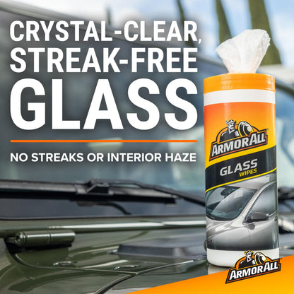 Armor All Car Glass Wipes by Armor All, Auto Glass Cleaner for Film and Grime, 90 Count
