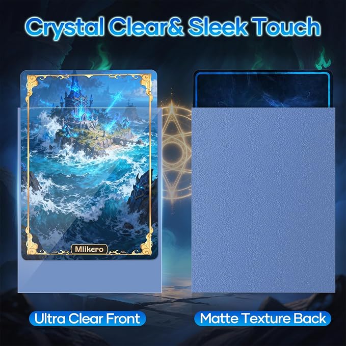500 Count Card Sleeves, Matte Magic Card Sleeves, Smooth Shuffle & Tear Resistant, Fit for MTG, TCG, CCG (Light Blue)