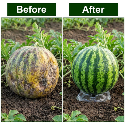 Pumtus 100 Pack Plastic Melon Cradles, Clear Watermelon Support Stand Hold up to 25 lbs, Garden Plant Protection Cage, Fruits Tray for Holding Melon Pumpkin Squash Cantaloupe Off The Ground