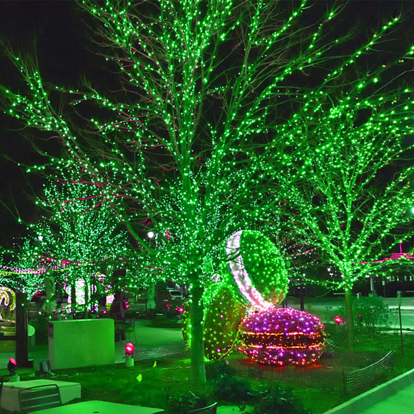 300 LED St Patricks Day Lights, 98.5FT Christmas String Lights with 8 Lighting Modes, Waterproof & Connectable Mini Lights, Plug in for Indoor Outdoor Holiday Xmas Party Bedroom Decorations (Green)