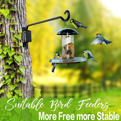 AJART Swivel Hanging Plant Bracket: Outdoor Bird Feeder Hangers for Wall Mount 16 Inch - 2 Pieces Hummingbird Feeder Hook for Flower Basket