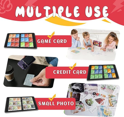 Trading Card Binder 9 Pocket,Card Binder 900 Pockets,Card Book Holder Cards with 50 Removable Sleeves,3-Ring Zip Design MTG/TCG/Sport Collectible Trading Card Albums Gifts for Boys and Girls (Red)