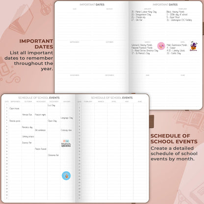 Clever Fox Teacher Planner – School Year Planner with Calendars & Lesson Plans – Teacher Plan Book for Classroom & Homeschool Organization - Undated, 7x10″, Hardcover (Dark Terracotta)