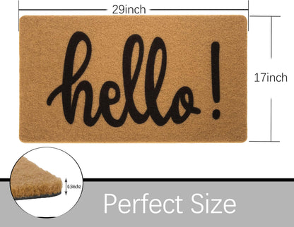 Utaly Hello Door Mat Home Welcome Mats Outdoor Indoor Non-Slip Front Welcome Mat for Home Entrance Outside Entry, Yard, Floor, Patio 17"x 29"