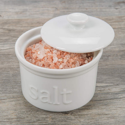 BIA Cordon Bleu 10-Ounce Salt Box with Lid, White